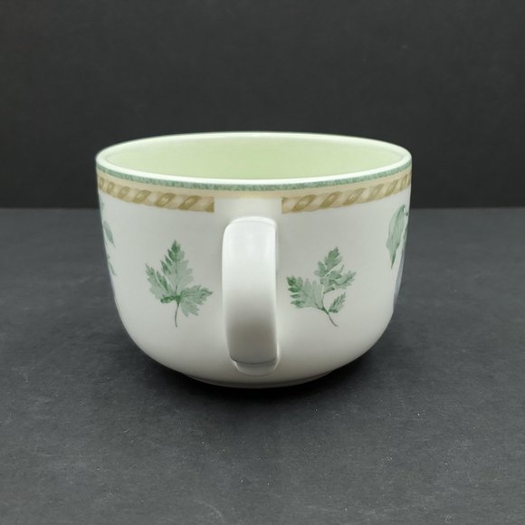 Oneida Julienne Flat Cups Mugs Vegetables Leaves Peppers Eggplant Radishes - Picture 4 of 9